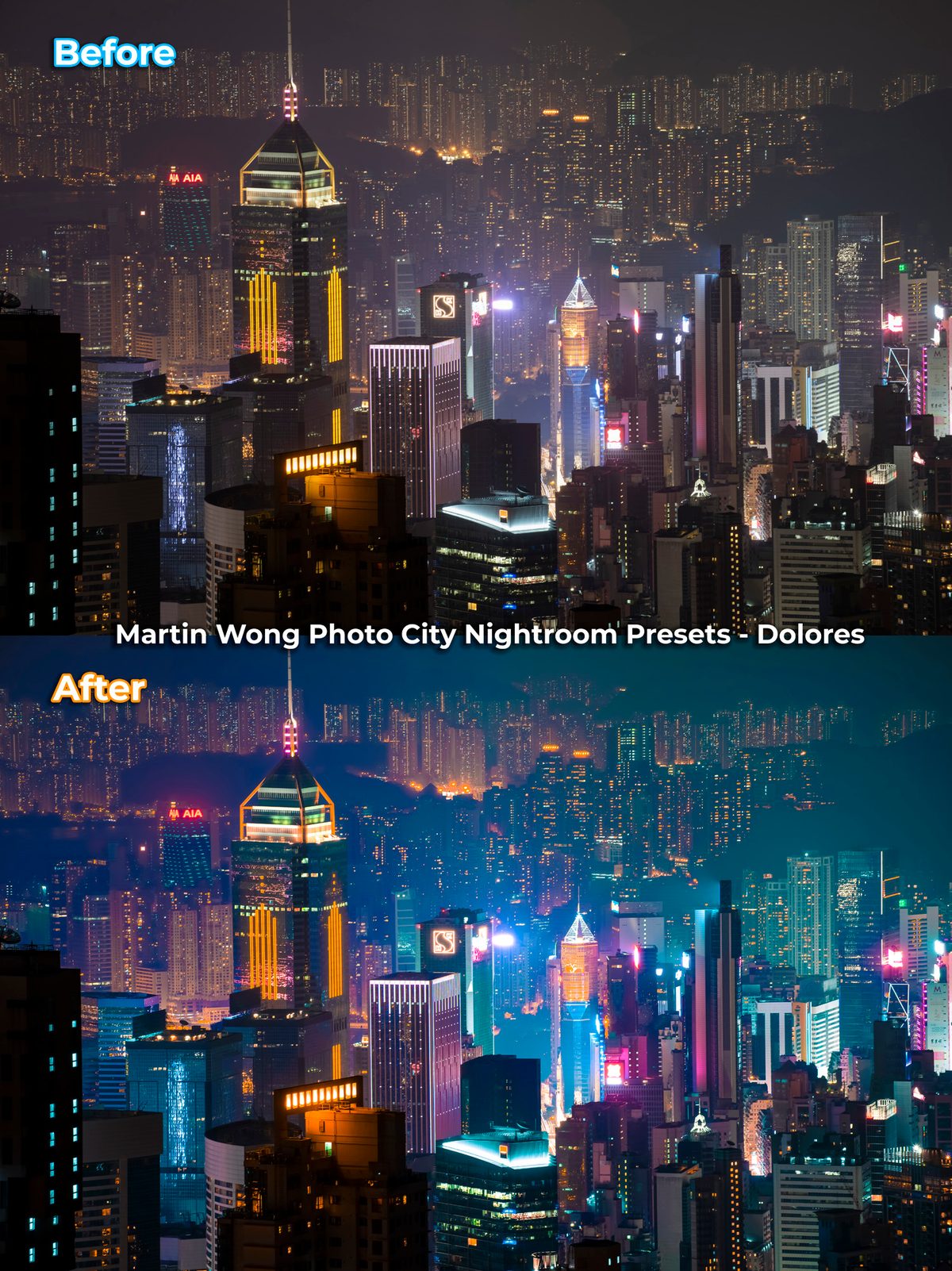 Martin Wong Photo Presets - City Nightscape (Free) product image